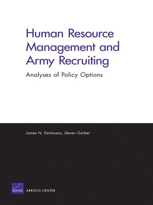 cover image of Human Resource Management and Army Recruiting